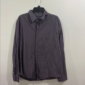 French connection button down striped top